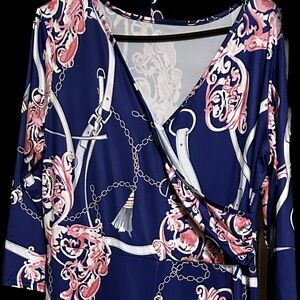 Navy and Pink Pants Jumsuit